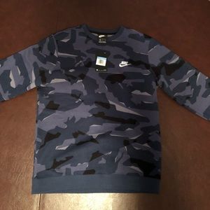 Nike Blue Camo Crewneck
